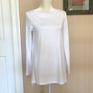 White tunic top Modal top Size Medium